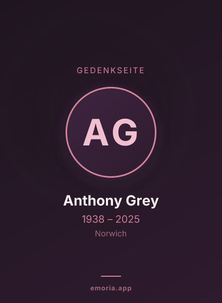 Gedenkportrait von Anthony Grey