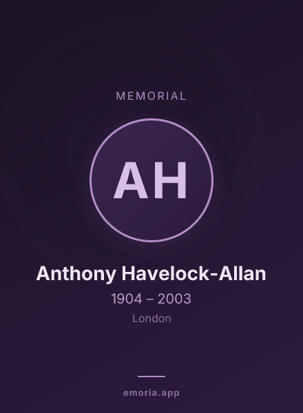 Memorial portrait of Anthony Havelock-Allan