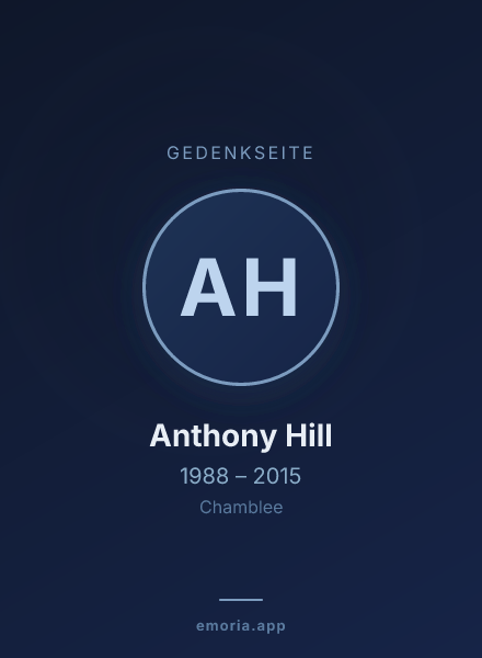 Gedenkportrait von Anthony Hill