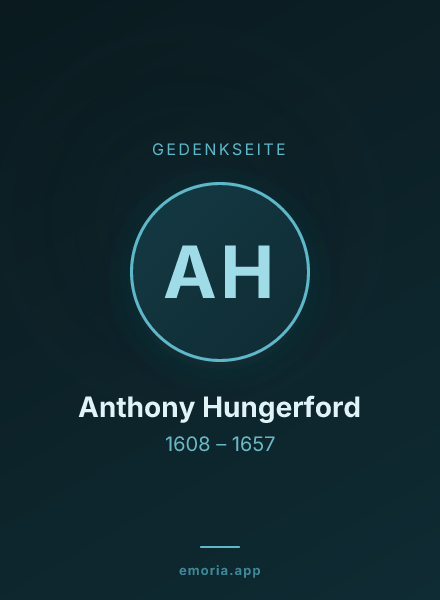 Gedenkportrait von Anthony Hungerford
