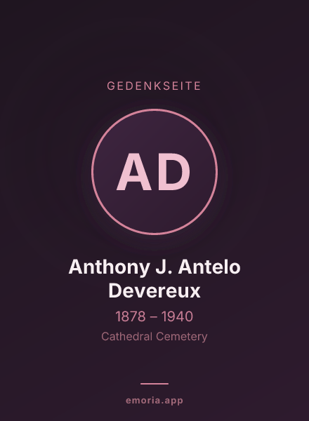 Gedenkportrait von Anthony J. Antelo Devereux