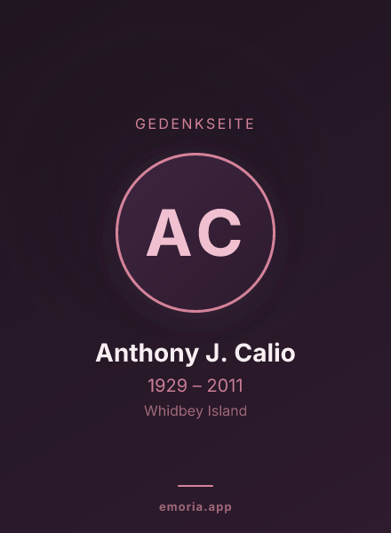 Gedenkportrait von Anthony J. Calio