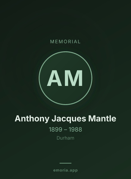Memorial portrait of Anthony Jacques Mantle