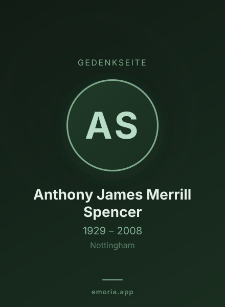 Gedenkportrait von Anthony James Merrill Spencer