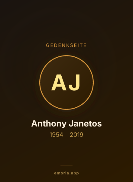Gedenkportrait von Anthony Janetos