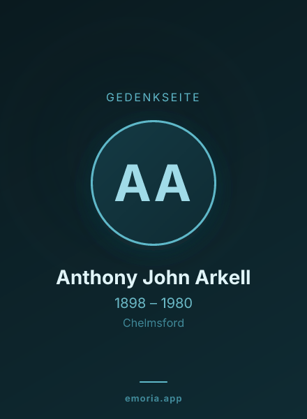 Gedenkportrait von Anthony John Arkell