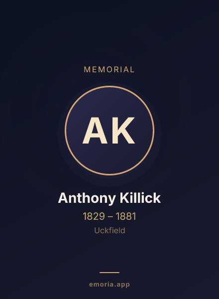 Memorial portrait of Anthony Killick