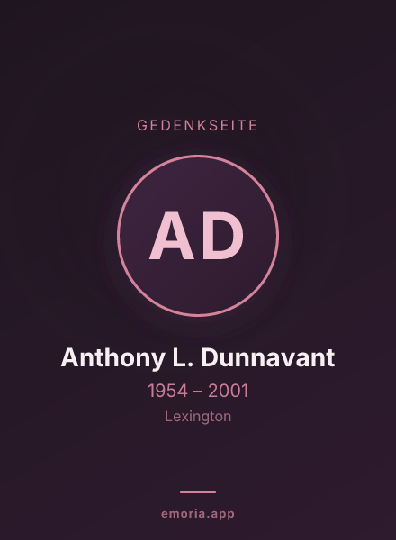 Gedenkportrait von Anthony L. Dunnavant