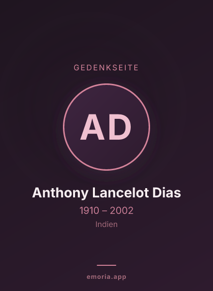 Gedenkportrait von Anthony Lancelot Dias