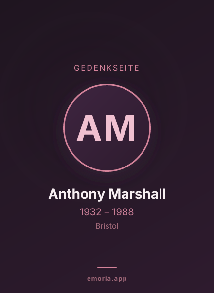 Gedenkportrait von Anthony Marshall