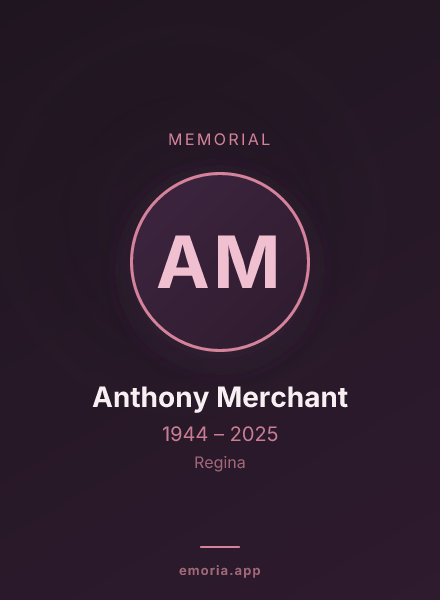 Memorial portrait of Anthony Merchant