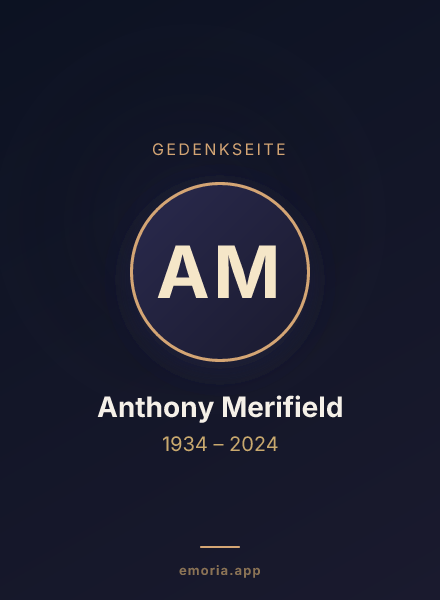 Gedenkportrait von Anthony Merifield