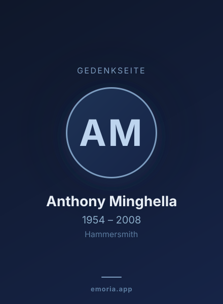 Gedenkportrait von Anthony Minghella