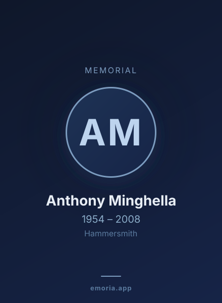 Memorial portrait of Anthony Minghella