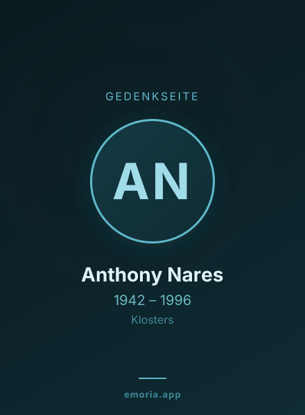 Gedenkportrait von Anthony Nares
