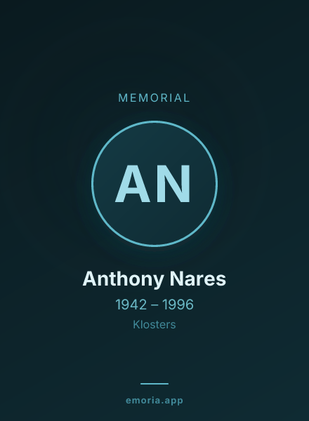 Memorial portrait of Anthony Nares