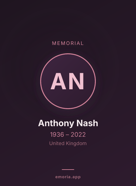 Memorial portrait of Anthony Nash