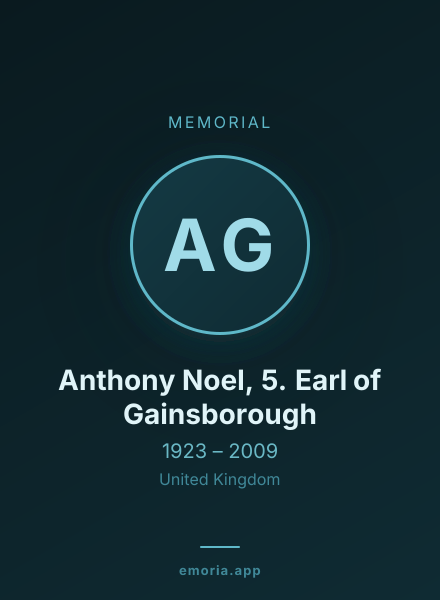 Memorial portrait of Anthony Noel, 5. Earl of Gainsborough