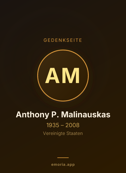 Gedenkportrait von Anthony P. Malinauskas
