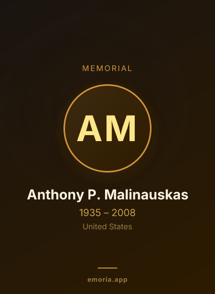Memorial portrait of Anthony P. Malinauskas
