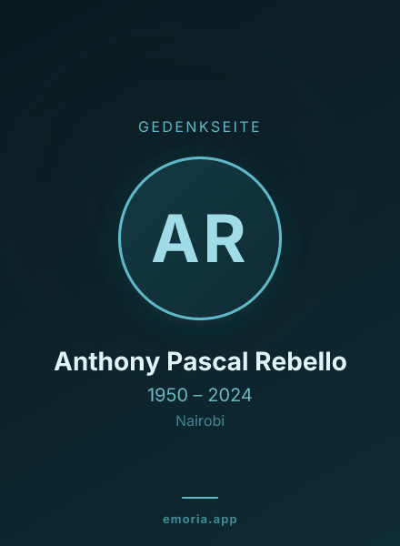 Gedenkportrait von Anthony Pascal Rebello