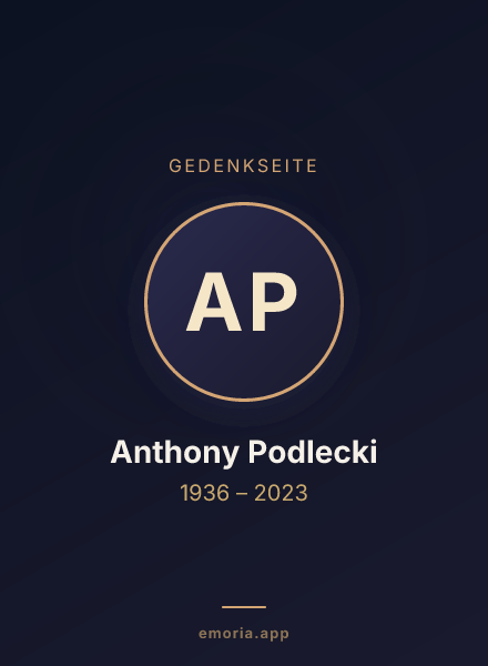 Gedenkportrait von Anthony Podlecki