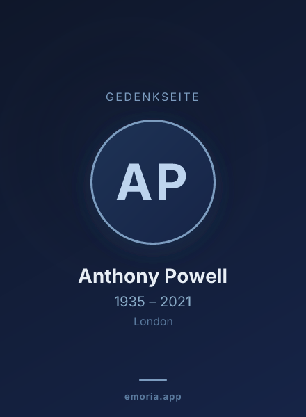 Gedenkportrait von Anthony Powell