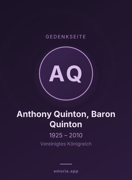 Gedenkportrait von Anthony Quinton, Baron Quinton