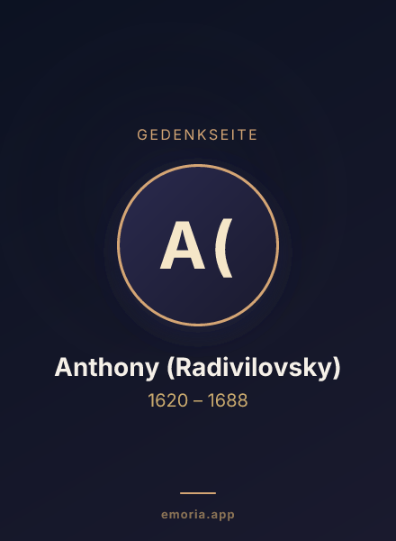 Gedenkportrait von Anthony (Radivilovsky)