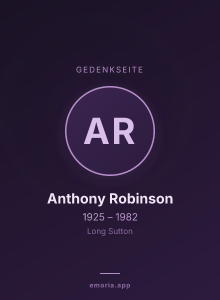 Gedenkportrait von Anthony Robinson
