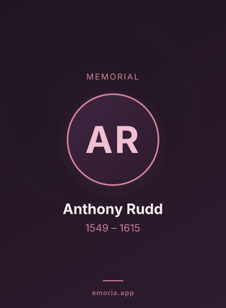 Memorial portrait of Anthony Rudd