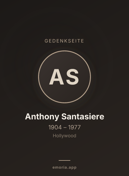 Gedenkportrait von Anthony Santasiere