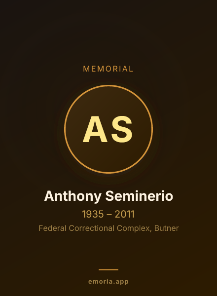 Memorial portrait of Anthony Seminerio
