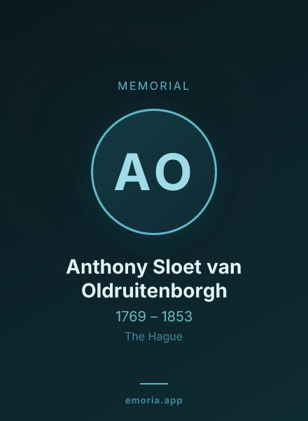 Memorial portrait of Anthony Sloet van Oldruitenborgh
