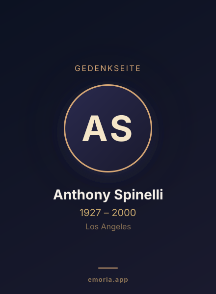 Gedenkportrait von Anthony Spinelli