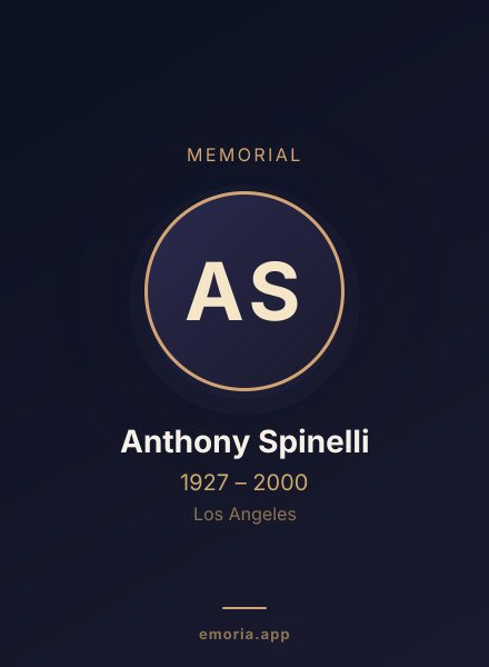 Memorial portrait of Anthony Spinelli