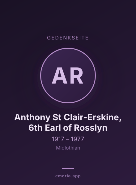 Gedenkportrait von Anthony St Clair-Erskine, 6th Earl of Rosslyn