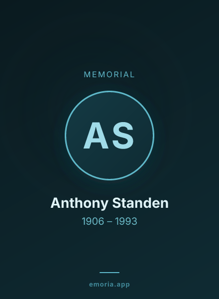 Memorial portrait of Anthony Standen