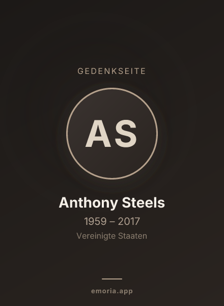 Gedenkportrait von Anthony Steels