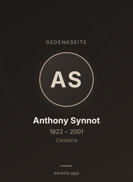 Gedenkportrait von Anthony Synnot