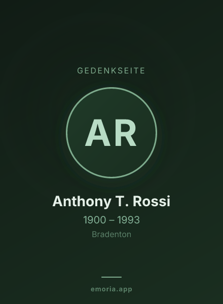 Gedenkportrait von Anthony T. Rossi