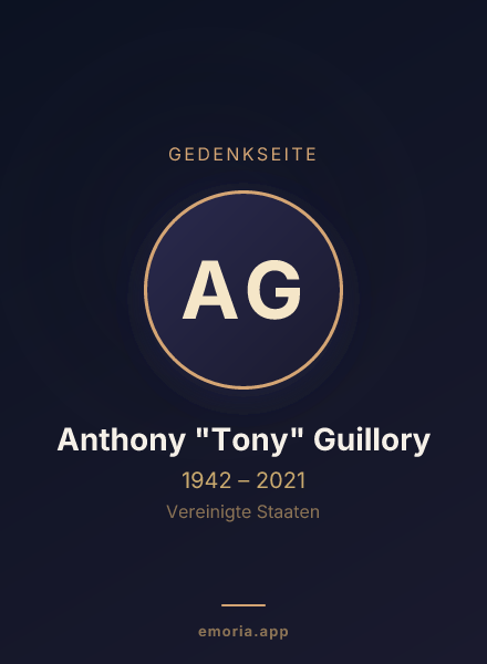 Gedenkportrait von Anthony "Tony" Guillory