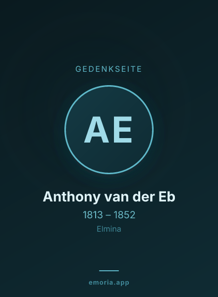 Gedenkportrait von Anthony van der Eb