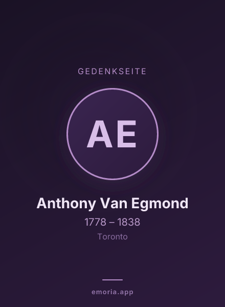 Gedenkportrait von Anthony Van Egmond