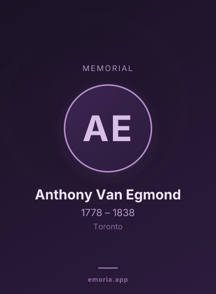 Memorial portrait of Anthony Van Egmond