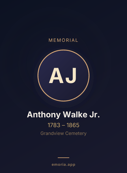 Memorial portrait of Anthony Walke Jr.