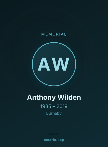 Memorial portrait of Anthony Wilden