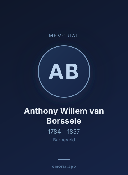 Memorial portrait of Anthony Willem van Borssele