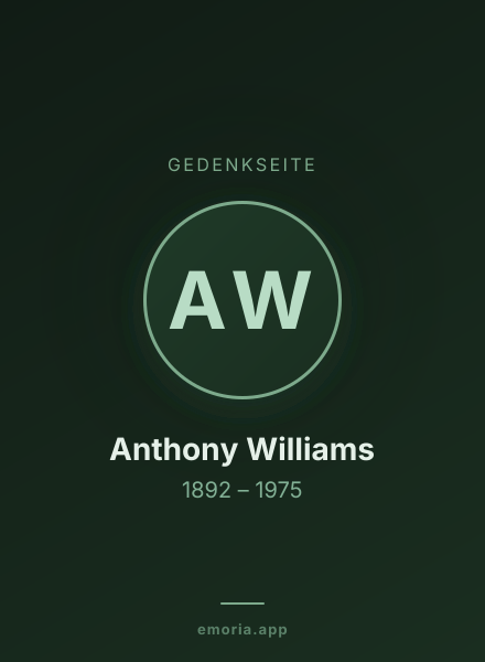 Gedenkportrait von Anthony Williams