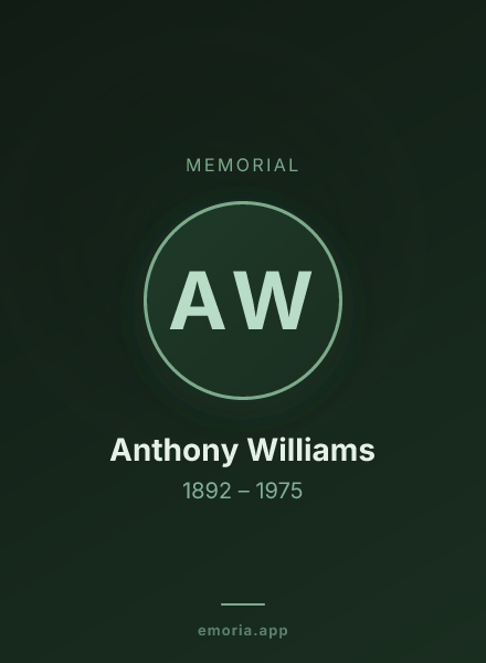Memorial portrait of Anthony Williams